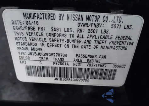 2016 Infiniti Qx50 z USA, uszkodzony, nr VIN JN1BJ0RR6GM270704